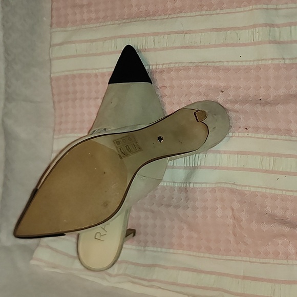 Nude with black tip toes Raye mule's women's size 6 Phoebe - Picture 3 of 5